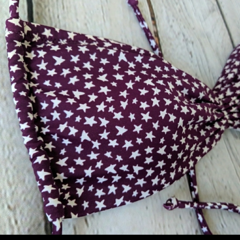 Victoria's Secret purple & white star bikini Top 👙 - Picture 3 of 4